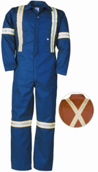 Twill Work Deluxe Coverall with Reflective Tape (429BF)