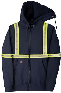 Big Bill® FR Hooded Zip-Front Sweatshirt with CSA Compliant Striping (VT17S11)