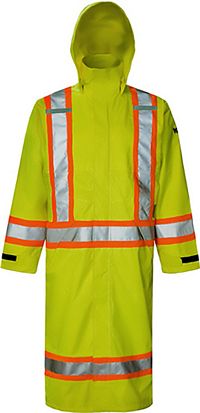 High Visibility Long Coat with Hood (6326G)