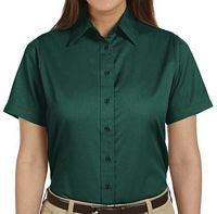 Ladies' Easy Blend™ Short-Sleeve Twill Shirt (M500SW)